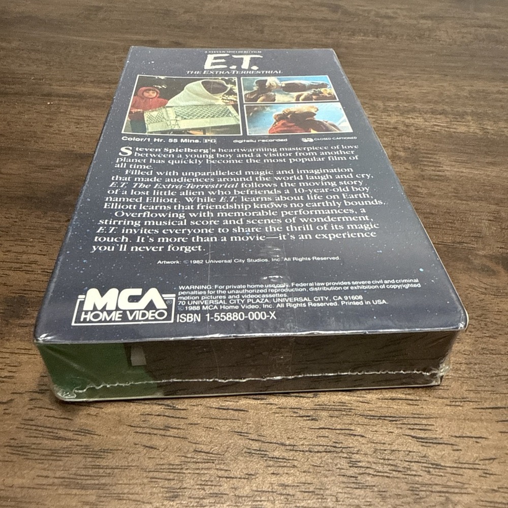1988 ET The Extra Terrestrial VHS Tape Movie Green Flap FACTORY‎ SEALED - Picture 10 of 10